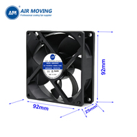 Ventilateur à billes de haute qualité AM9225HEC à faible bruit 90 mm 220 V 9225 92x92x25 mm Ventilateur axial de refroidissement EC