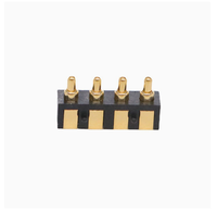Connecteur Pogo-pin à montage latéral SMD 4 pôles, contact de charge à ressort plaqué or pour antenne, connecteur de charge étanche