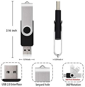 Memoria USB Giratoria <span class=keywords><strong>Kissin</strong></span> al por Mayor de 1GB a 256GB con Interfaz USB 2.0, Nueva y Sin Usar - Product Image 3