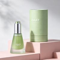 Flacon compte-gouttes en verre transparent de 15 ml et 30 ml avec bouchon à pompe pour huile essentielle nutritive pour cuticules et huile capillaire