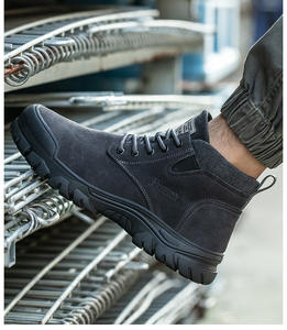 Zapatos de Trabajo de Seguridad con Punta de Acero para Hombre, Ligeros, Antideslizantes, Diseño Woodland, Botas de Trabajo de Cuero de Media Caña para Invierno - Product Image 6