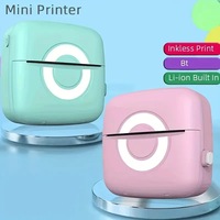 Menyenangkan cetak C13 Mini portabel stiker Printer Label termal foto pembuat pencetak Label warna berperekat kertas transparan