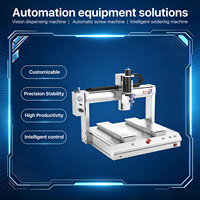 Machine de distribution de colle automatique à 3 axes pour poste de travail double de bureau avec pendentif de programmation pour l'assemblage de petites séries