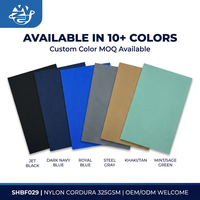 Tissu tissé Cordura 100% nylon 325GSM, imperméable, anti-déchirure, anti-siphon, revêtement PU DWR de qualité C6, matériau pour sacs tactiques OEM