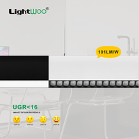 Lampe linéaire LED dimmable et commutable 1200 mm 3000K, suspension sans joint pour grille, luminaire de bureau et magasin, éclairage LED suspendu pour maison et bureau