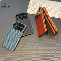 Coque de téléphone UNIGRACE nouvelle grande fenêtre PC Dissipation thermique couverture de téléphone portable luxe personnalisé pour iPhone 14 15 16 17 Pro Max étuis