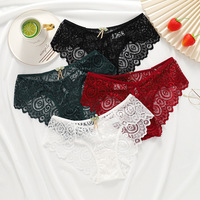ZhenShangMei Culotte Sexy en Dentelle pour Femme, Sous-Vêtements Respi_rans avec Coupe Coquine et Taille en V, Shorty Féminin