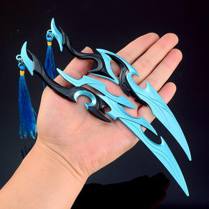 Ehre Könige Lan Tide hunter Blüte 22CM Legierung Metall Handwerk Anime Schlüssel bund Anhänger Modell Geschenk für Sammlerstücke Schwert - Product Image 3