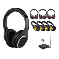 Casque audio silencieux personnalisé en usine RF998A pour cinéma silencieux, théâtre, concert, réduction du bruit, circum-auriculaire, super doux et confortable