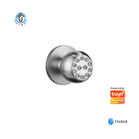 Serrure Intelligente à Empreinte Digitale pour Portes en Bois/Aluminium avec WiFi, Application Tuya et Stockage Cloud - Acier Inoxydable pour Chambre, Appartement, Hôtel
