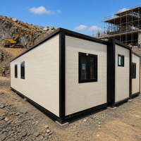 Casa Prefabricada Expandible, Casa Contenedor de 3 Dormitorios y 40 pies con Terraza, Oficina, Casa Modular, Edificio de Acero, Casa en Kit