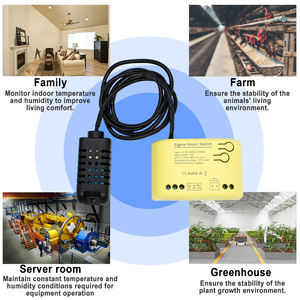 Interrupteur <span class=keywords><strong>intelligent</strong></span> Zigbee Tuya avec capteur de température et d'humidité, surveillance en temps réel, <span class=keywords><strong>thermostat</strong></span>, contact sec, compatible avec <span class=keywords><strong>Alexa</strong></span> - Product Image 6