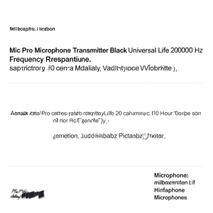 Micrófono MIC PRO Transmisor Negro 935529 - Product Image 3