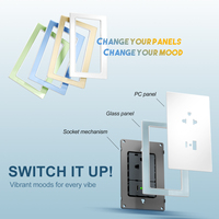 Nuevo enchufe de interruptor de pared ultrafino Tailandia enchufe de 3 pines con carga Usb tipo A tipo C puertos USB receptáculo para Venezuela