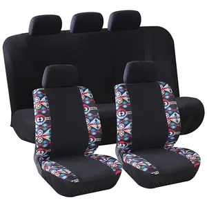 Factory cheap price 9 Pcs Car Seat Covers Full Set Universal Fit Front and Rear Split Bench Protection Car Seat Cover