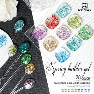 ICE NOVA Spring Builder Gel dur Glitter Extension Colle avec de grandes paillettes Beauté Longue durée Artiste Glitter Couleurs Hema Free - Product Image 2