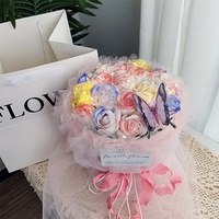 Buket Mawar Sabun Bunga Awet Hadiah Hari Valentine Hari Guru Hadiah Ulang Tahun Hadiah Liburan Bunga Buatan untuk Dekorasi Rumah