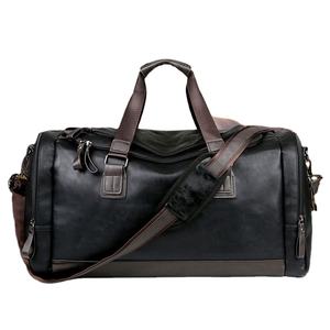 Bolsa de Viaje de Piel Sintética de Gran Capacidad Personalizada, Bolso de Mano de Viaje Moderno para Hombre, Informal - Product Image 1