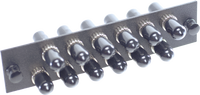 Panel Patch Fiber Optik yang Dapat Ditukar LGX Adapter Plate Metal Hitam