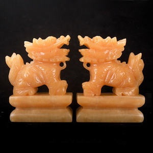 Scultura e Statua <span class=keywords><strong>di</strong></span> Drago Kirin in <span class=keywords><strong>Giada</strong></span> Auspicante, Decorazione Feng Shui per Casa e Ufficio, Simbolo <span class=keywords><strong>di</strong></span> Fortuna e Prosperità - Product Image 4