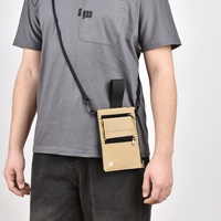 Porte-passeport RFID multifonctionnel, sac de voyage à bandoulière pour cartes, billets d'avion, documents, portefeuilles et téléphones, unisexe