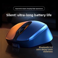 Souris sans fil ergonomique optique silencieuse rechargeable double mode en stock – Cadeau idéal pour l'ordinateur/le bureau – Utilisation multiple