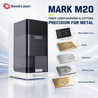 Nouvelle machine de marquage et de découpe au laser à fibre CNC fermée MARK M20 DXF/PLT pour acier inoxydable, aluminium, laiton, pièces métalliques de précision
