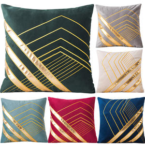 Amity 럭셔리 스퀘어 100% 네덜란드 벨벳 자수 북유럽 기하학 소파 장식 던지기 쿠션 커버 - Product Image 2