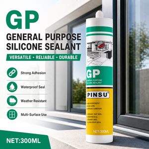 Sigillante Siliconico Multiuso ad Alta Adesione <span class=keywords><strong>per</strong></span> Porte e Finestre in Vetro, Impermeabile, Bianco Trasparente 300ML - Product Image 3