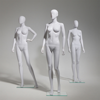 Maniquí de Plástico Blanco sin Pintar M086-BBTZ-PP, Maniquí Masculino de Plástico Crudo para Exhibición de Ropa