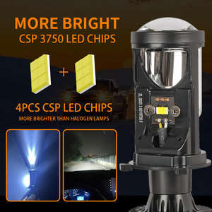 Nuevo Super brillante Y6D bombilla <span class=keywords><strong>de</strong></span> lámpara <span class=keywords><strong>de</strong></span> coche alto haz bajo láser H4 Led proyector faro Bi Led proyector lente Kit <span class=keywords><strong>de</strong></span> bombillas LED - Product Image 4