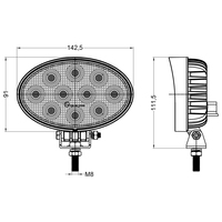 Éclairage à faisceau large 5,5 pouces 40W 3600LM Inondateur 12V 24V Lumière de travail LED avec boîtier en aluminium moulé sous pression Lumière de travail LED