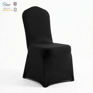 Funda Elástica para Silla de Hotel, Color Marfil, con Parte Superior Redonda, Ajustable y Elástica - Product Image 1