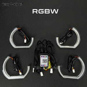 TECH-KING LED Crystal Acrylic Halo Angel Eyes RGBW Chasing Multi Color APP Control para BMW E90 E92 F10 F30 12V-24V Car Retrofit - Product Image 2