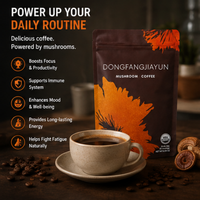 Café instantané Keto sans sucre à base de protéines de collagène et de champignons Arabica, faible MOQ, pour soutenir l'immunité et favoriser la perte de poids