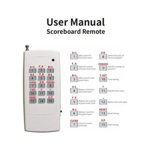 ป้ายคะแนนอิเล็กทรอนิกส์ดิจิทัลแบบพกพา LED ยาว1.2เมตรสำหรับโต๊ะวอลเลย์บอลแบดมินตันพร้อมรีโมทคอนโทรล - Product Image 4