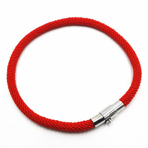 Single Layer <b>Couple</b> <b>Bracelet</b> 4Mm Black Rope Magnetic Clasp Unisex Jewelry Gift - Product Image 5