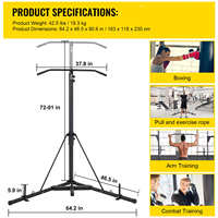 Support de sac de frappe robuste à base ventouse, direct usine, pour fournisseurs d'équipements de gym en gros