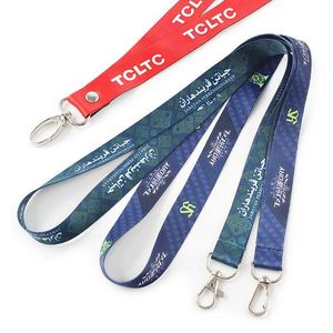 Lanière personnalisée en polyester par sublimation, cordon de cou couleur personnalisée, porte-badge nominatif avec logo - Product Image 6