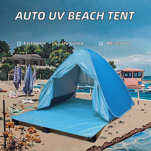 Carpa de Playa Automática Anti UV de Fibra de Vidrio para Cuatro Estaciones, de Lona, con un Dormitorio, Plegable, de Apertura Rápida, para Acampar - Product Image 2