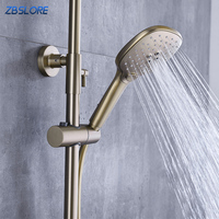 Colonne de douche thermostatique 3 en 1, colonne moderne en or avec Rail coulissant et pomme de douche à haute pression, livraison gratuite