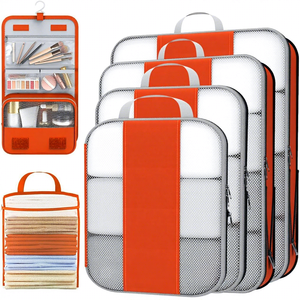 Ensemble de 10 sacs de rangement, ensemble d'organisateurs de bagages, cubes de rangement de voyage pour les voyages d'affaires, vêtements, chaussures, sous-vêtements - Product Image 4
