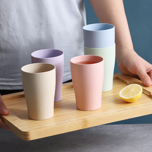 Gobelet personnalisé en plastique parfumé au blé, pour boire et laver, gobelet créatif en paille de blé pour usage domestique quotidien. - Product Image 3