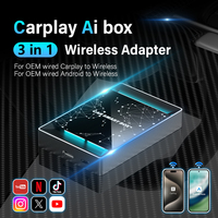 OEM/ODM 3-en-1 CarPlay AI Box Android11 AI Box Adaptador de vídeo Compatible con sistemas duales de NetfIix/YouTube y TikTok 5G WiFi 2 + 16G