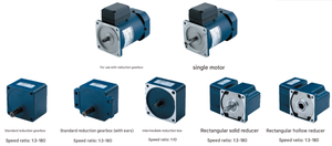 สเต็ปเปอร์ไฟฟ้าขนาดเล็กแรงบิดสูง90W มอเตอร์ไฟฟ้ากระแสสลับ1350รอบต่อนาทีพร้อมกระปุกเกียร์ - Product Image 3