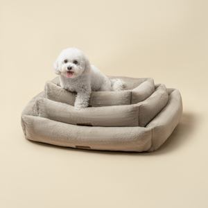Nettes Hunde bett für kleine mittelgroße Hunde Wasch bare pelzige Welpen betten Rechteckige ortho pä dische Fleece-Haustier betten mit abnehmbarer Abdeckung - Product Image 1