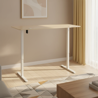 Bureau debout électrique moderne et durable, réglable en hauteur, construction en fer et bois, fixation murale, usage commercial, export direct usine