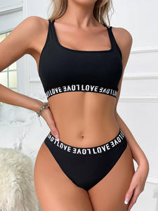 2025 nueva ropa interior deportiva usable tirantes chaleco letras tela a rayas delgada espalda moldeadora cuerpo moldeador - Product Image 3