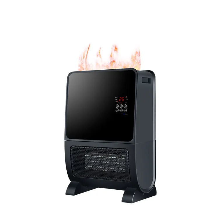 High Quality 2000W Black 3D Fire Flame Electric Home Appliances Electric Heaters For Home office Indoor
