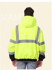 Impermeabile caldo inverno sicurezza giacca riflettente abbigliamento di sicurezza traffico stradale